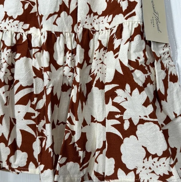 NWT Universal Thread Floral Ruffle Skirt Size Medium - Picture 6 of 13